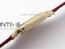 Panthère Secrete Ladies 27mm RG 8848F 1:1 Best Edition White Dial Diamonds Bezel on Red Croco Strap Ronda Quartz