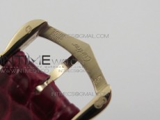 Panthère Secrete Ladies 27mm RG 8848F 1:1 Best Edition White Dial Diamonds Bezel on Red Croco Strap Ronda Quartz