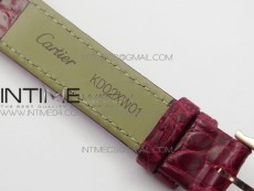 Panthère Secrete Ladies 27mm RG 8848F 1:1 Best Edition White Dial Diamonds Bezel on Red Croco Strap Ronda Quartz
