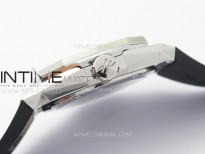 Classic Fusion Orlinski SS B50F 1:1 Best Edition White Faceted Dial on White Rubber Strap A2892