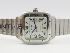 Santos de Cartier 40mm 2018 BVF 1:1 Best Edition White Dial on SS SmartLinks Bracelet MIYOTA 9015