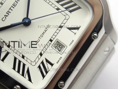 Santos de Cartier 40mm 2018 BVF 1:1 Best Edition White Dial on SS SmartLinks Bracelet MIYOTA 9015