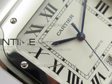 Santos de Cartier 40mm 2018 BVF 1:1 Best Edition White Dial on SS SmartLinks Bracelet MIYOTA 9015