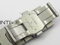 Santos de Cartier 40mm 2018 BVF 1:1 Best Edition White Dial on SS SmartLinks Bracelet MIYOTA 9015