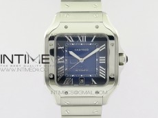 Santos de Cartier 40mm 2018 BVF 1:1 Best Edition Blue Dial on SS SmartLinks Bracelet MIYOTA 9015