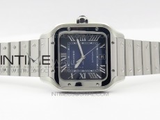 Santos de Cartier 40mm 2018 BVF 1:1 Best Edition Blue Dial on SS SmartLinks Bracelet MIYOTA 9015