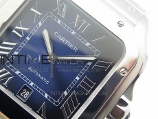 Santos de Cartier 40mm 2018 BVF 1:1 Best Edition Blue Dial on SS SmartLinks Bracelet MIYOTA 9015