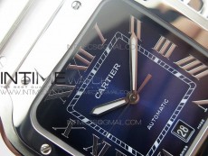 Santos de Cartier 40mm 2018 BVF 1:1 Best Edition Blue Dial on SS SmartLinks Bracelet MIYOTA 9015