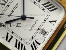 Santos de Cartier 40mm 2018 SS/YG BVF 1:1 Best Edition RG Bezel White Dial on SS/YG SmartLinks Bracelet MIYOTA 9015