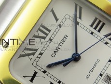 Santos de Cartier 40mm 2018 SS/YG BVF 1:1 Best Edition RG Bezel White Dial on SS/YG SmartLinks Bracelet MIYOTA 9015
