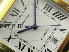 Santos de Cartier 40mm 2018 SS/YG BVF 1:1 Best Edition RG Bezel White Dial on SS/YG SmartLinks Bracelet MIYOTA 9015