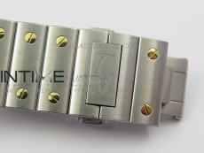 Santos de Cartier 40mm 2018 SS/YG BVF 1:1 Best Edition RG Bezel White Dial on SS/YG SmartLinks Bracelet MIYOTA 9015