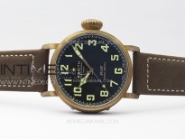 Pilot Type 20 Extra Special Bronze XF 1:1 Best Edition Black Dial On Brown Asso Strap A2824