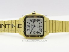 Santos de Cartier 40mm 2018 BVF 1:1 Best Edition YG White Dial on YG SmartLinks Bracelet MIYOTA 9015