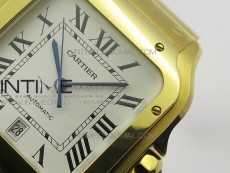 Santos de Cartier 40mm 2018 BVF 1:1 Best Edition YG White Dial on YG SmartLinks Bracelet MIYOTA 9015