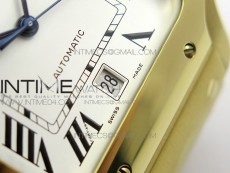 Santos de Cartier 40mm 2018 BVF 1:1 Best Edition YG White Dial on YG SmartLinks Bracelet MIYOTA 9015