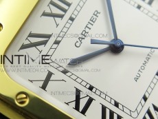 Santos de Cartier 40mm 2018 BVF 1:1 Best Edition YG White Dial on YG SmartLinks Bracelet MIYOTA 9015