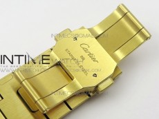 Santos de Cartier 40mm 2018 BVF 1:1 Best Edition YG White Dial on YG SmartLinks Bracelet MIYOTA 9015