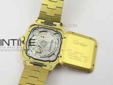 Santos de Cartier 40mm 2018 BVF 1:1 Best Edition YG White Dial on YG SmartLinks Bracelet MIYOTA 9015