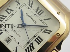 Santos de Cartier 40mm 2018 BVF 1:1 Best Edition RG White Dial on RG SmartLinks Bracelet MIYOTA 9015
