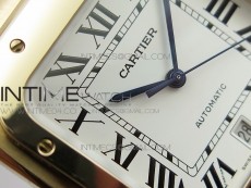 Santos de Cartier 40mm 2018 BVF 1:1 Best Edition RG White Dial on RG SmartLinks Bracelet MIYOTA 9015