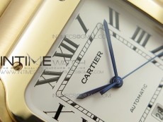 Santos de Cartier 40mm 2018 BVF 1:1 Best Edition RG White Dial on RG SmartLinks Bracelet MIYOTA 9015