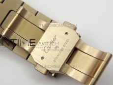 Santos de Cartier 40mm 2018 BVF 1:1 Best Edition RG White Dial on RG SmartLinks Bracelet MIYOTA 9015