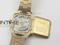 Santos de Cartier 40mm 2018 BVF 1:1 Best Edition RG White Dial on RG SmartLinks Bracelet MIYOTA 9015