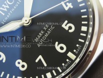 Mark XX IW328201 SS M+F 1:1 Best Edition Black Dial on Black Leather Strap MIYOTA 9015(Free rubber straps)