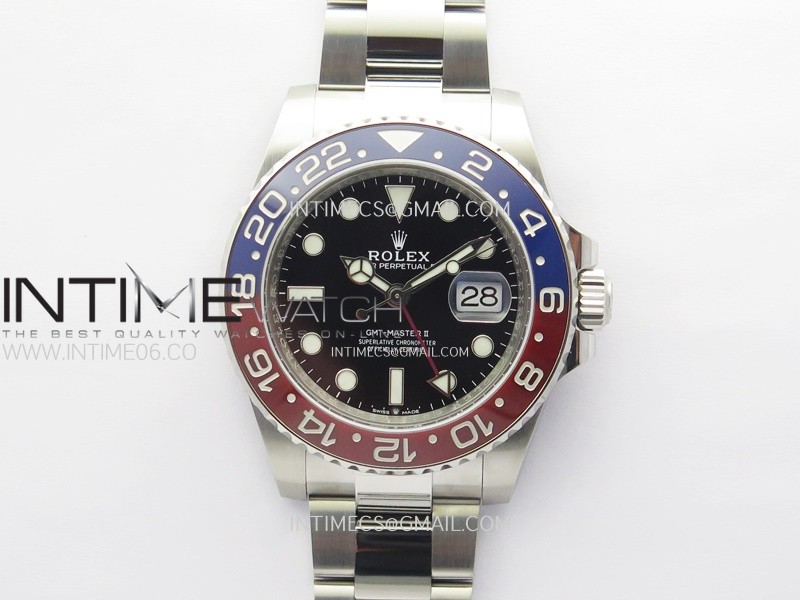 GMT-Master II 126710 Blue/Red Ceramic C+F 1:1 Best Edition Black Dial on Oyster Bracelet SH3285 CHS