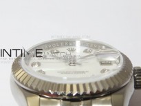 Datejust 28mm 279179 SS APSF Best Edition White MOP Dial Crystals Markers on SS Jubilee Bracelet NH05