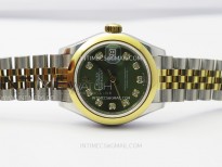 Datejust 28mm 279173 Smooth Bezel SS/YG APSF Best Edition Green Dial Crystals Markers on Jubilee Bracelet NH05