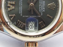 Datejust 28mm 279171 Smooth Bezel SS/RG APSF Best Edition Gray Dial Roman Markers on SS Jubilee Bracelet NH05