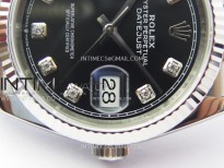 DateJust 36 SS 116234 VSF 1:1 Best Edition 904L Steel Black Dial Diamonds Markers on Jubilee Bracelet VS3235
