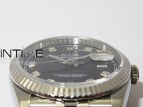 DateJust 36 SS 116234 VSF 1:1 Best Edition 904L Steel Black Dial Diamonds Markers on Jubilee Bracelet VS3235