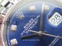 DateJust 36 SS 116234 VSF 1:1 Best Edition 904L Steel Blue Dial Diamonds Markers on Jubilee Bracelet VS3235