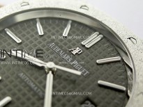 Royal Oak 41mm 15410 Frosted SS APSF 1:1 Best Edition Gray Textured Dial on SS Bracelet SA3120 Super Clone
