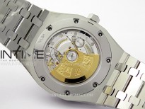Royal Oak 41mm 15410 Frosted SS APSF 1:1 Best Edition Gray Textured Dial on SS Bracelet SA3120 Super Clone