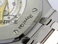 Royal Oak 41mm 15410 Frosted SS APSF 1:1 Best Edition White Textured Dial on SS Bracelet SA3120 Super Clone