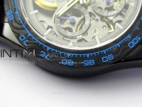 Daytona PVD Ceramic Bezel GETF Best Edition Skeleton Blue Dial on Blue Rubber Strap SA4130