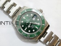 Submariner 116610 LV Green Ceramic C+F 904L 1:1 Best Edition on SS Bracelet VR3135