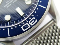 Seamaster 300M "No Time to Die" 007 SS VSF 1:1 Best Edition Blue Dial on SS Mesh Bracelet A8806