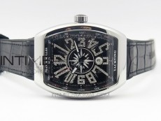 Vanguard V45 SS ABF Best Edition Black Dial Diamonds Markers on Black Gummy Strap A2813