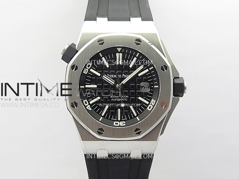 Royal Oak Offshore 15703 V2 ZF 1:1 Best Edition Black Dial on Rubber Strap 3120 Super Clone(Free XS rubber strap)