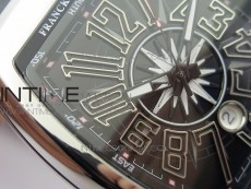 Vanguard V45 SS ABF Best Edition Black Dial Numbers Markers on Black Gummy Strap A2813