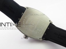 Vanguard V45 SS ABF Best Edition Black Dial Numbers Markers on Black Gummy Strap A2813