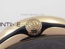 Vanguard V45 RG ABF Best Edition Black Dial Diamonds Markers on Black Gummy Strap A2813