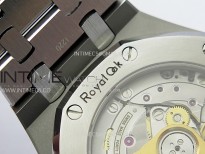 Royal Oak 37mm 15450 SS APSF 1:1 Best Edition Silver Textured Dial on SS Bracelet SA3120 Super Clone