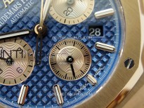 Royal Oak Chrono 26331ST RG IPF 1:1 Best Edition Blue Dial rose gold subdial on SS Bracelet A7750