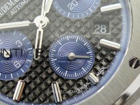 Royal Oak Chrono 26331ST SS IPF 1:1 Best Edition Black Dial Blue subdial on SS Bracelet A7750